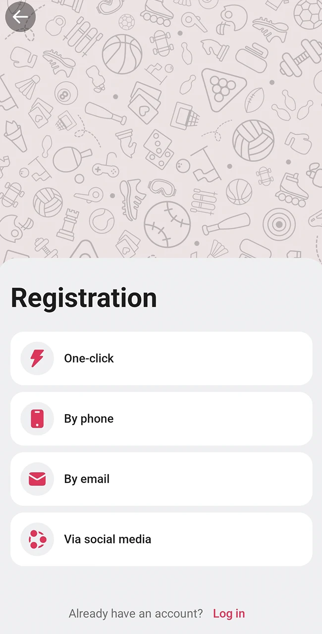 Register for an account at DBbet.